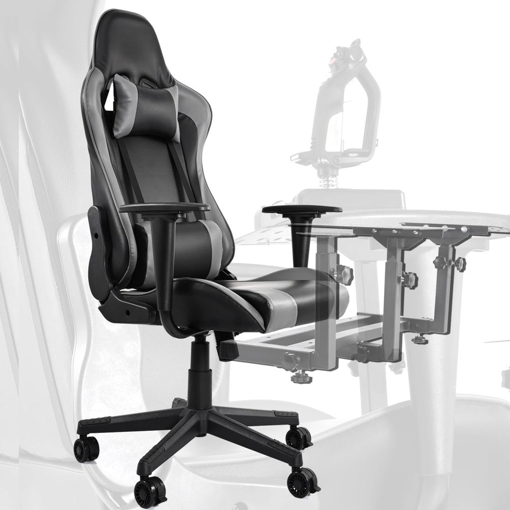 Gaming & Esports District - Hoge rugleuning verstelbare gamingstoel met lendensteun,