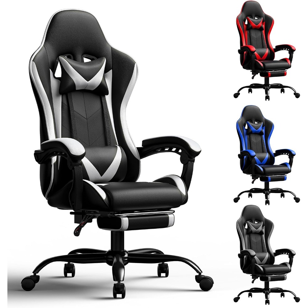 Gaming & Esports District - Ergonomische computerstoel met voetensteun en lumbaire