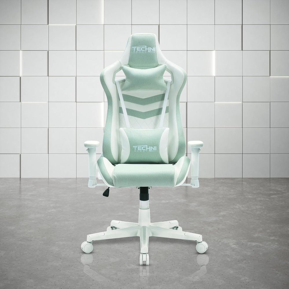 Pastelgroene gamingstoel van m - Gaming & Esports District recensie en prijs