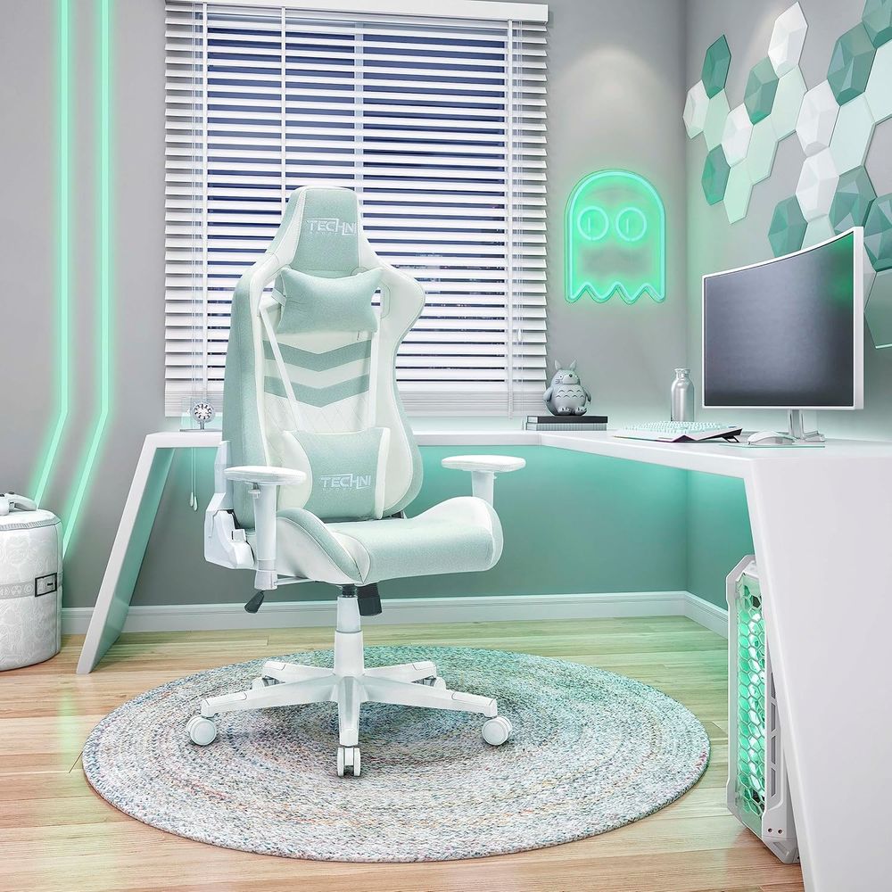 Pastelgroene gamingstoel van m - Gaming & Esports District recensie en prijs