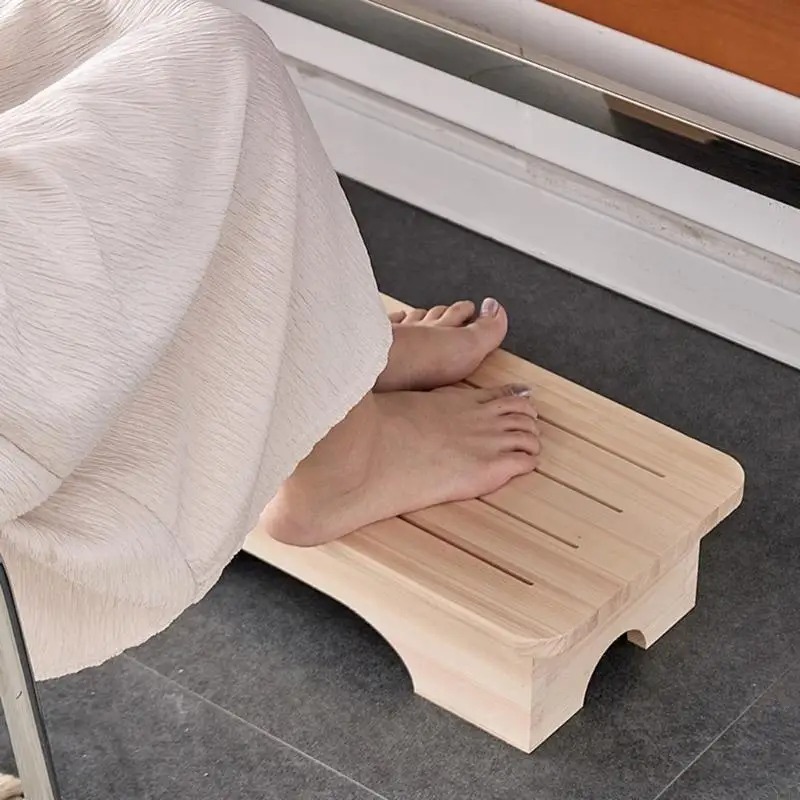 Houten krukje Stabiele voetste - Footrest Under Desk recensie en prijs