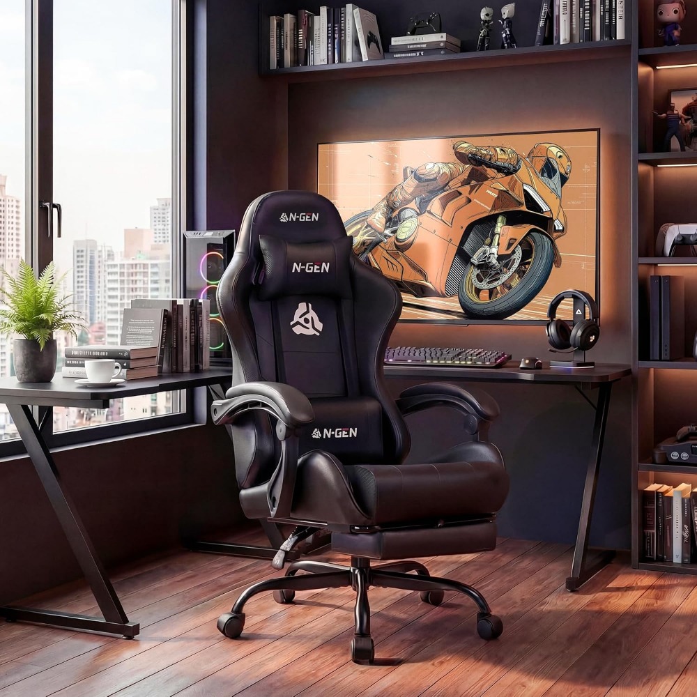 Gamingstoel met voetensteun en - Gaming & Esports District recensie en prijs