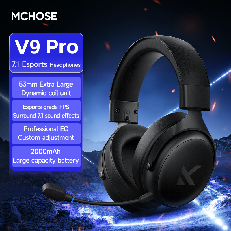 MCHOSE V9 Pro Headset met micr - Esports Wireless Gaming Headset recensie en prijs