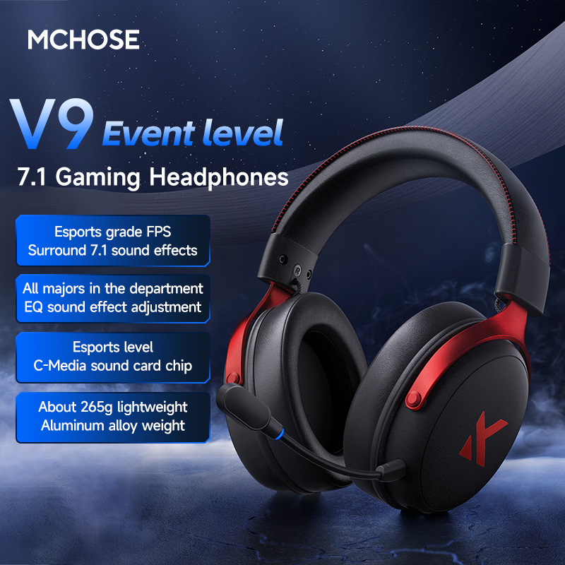 MCHOSE V9 Pro Headset met micr - Esports Wireless Gaming Headset recensie en prijs